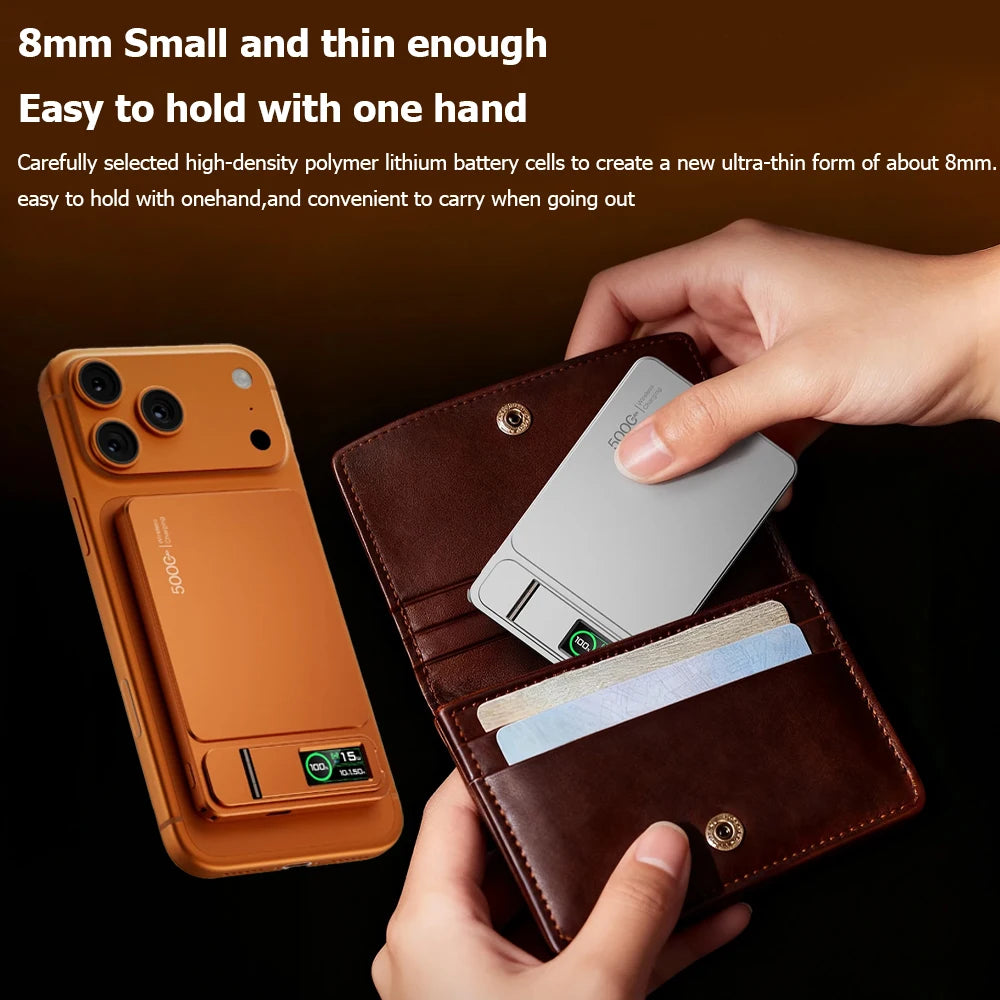 MagSafe Magnetic Power Bank 10000mAh 15W Wireless Fast Charging additional angle and features